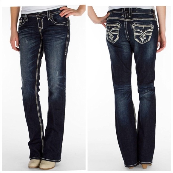 Rock Revival- Ashlyn Easy Boot Cut Jeans Size 27 - Picture 2 of 8